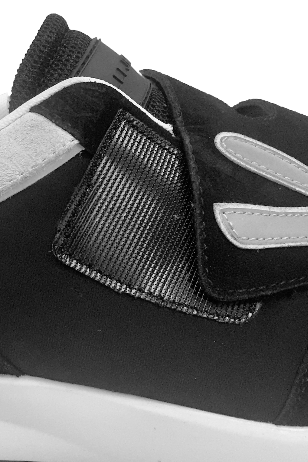Vialli Orsi Black Men's Sneaker with Velcro Strap and Silver Details
