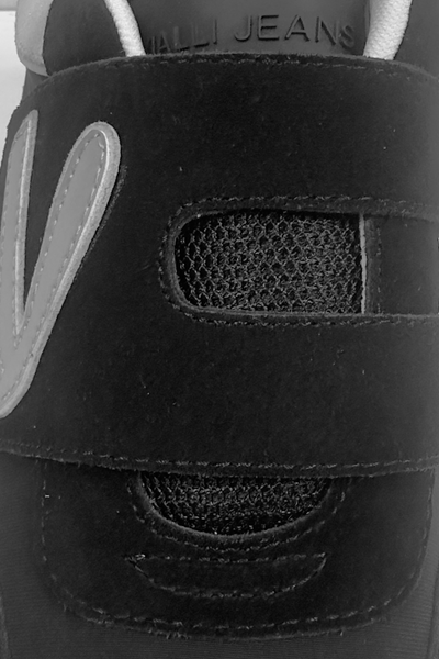 Vialli Orsi Black Winter Sneaker with Secure Velcro Strap & Silver Detail