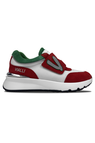 Vialli Orsi Tropical Low-Cut Sneaker with Velcro Ribbon Detail for Men