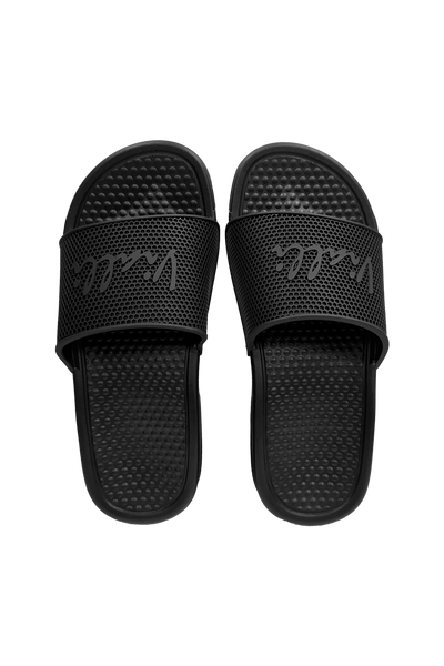Vialli Shongo Slide: Black Honeycomb Comfort Sandals with Advanced Cushioning