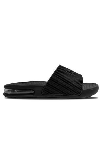 Vialli Shongo Slide: Black Honeycomb Comfort Sandals with Advanced Cushioning