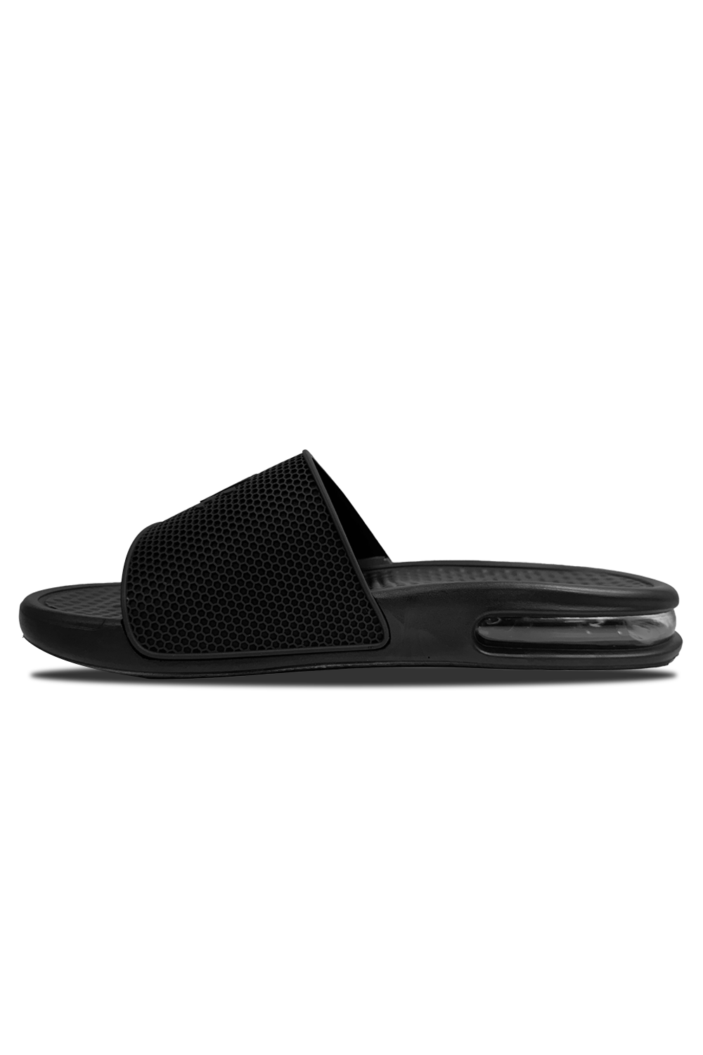 Vialli Shongo Slide: Black Honeycomb Comfort Sandals with Advanced Cushioning
