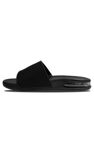 Vialli Shongo Slide: Black Honeycomb Comfort Sandals with Advanced Cushioning