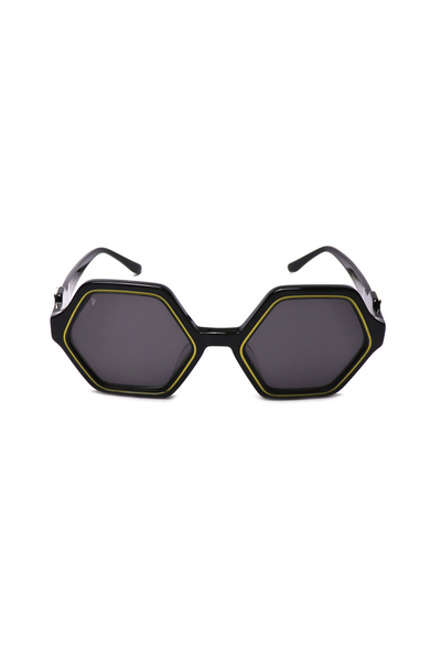 Vialli Hex Primo C1-CR39 Stylish Black Sunglasses, UV400 Protection