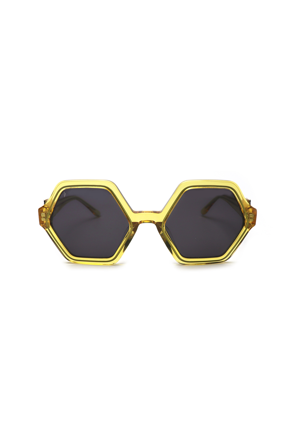 Vialli Hex Primo C3 Gold Sunglasses: Stylish UV Protection, Durable Frame