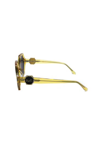 Vialli Hex Primo C3 Gold Sunglasses: Stylish UV Protection, Durable Frame