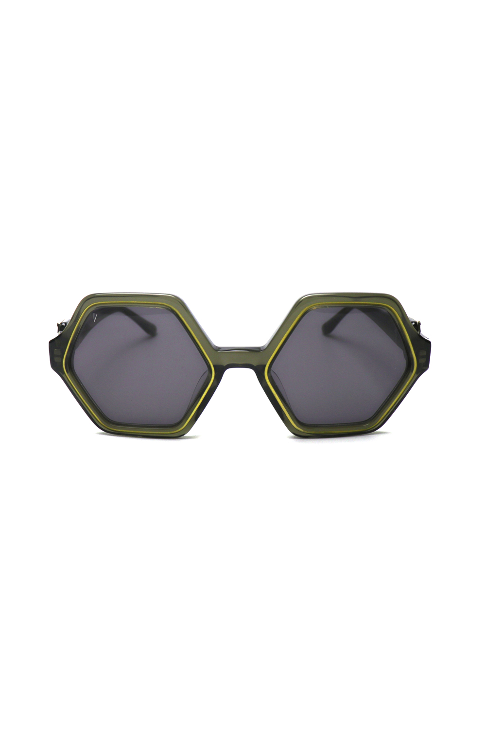 Vialli Hex Primo C4 Sunglasses: Clear Dark Grey, Stylish Eye Protection