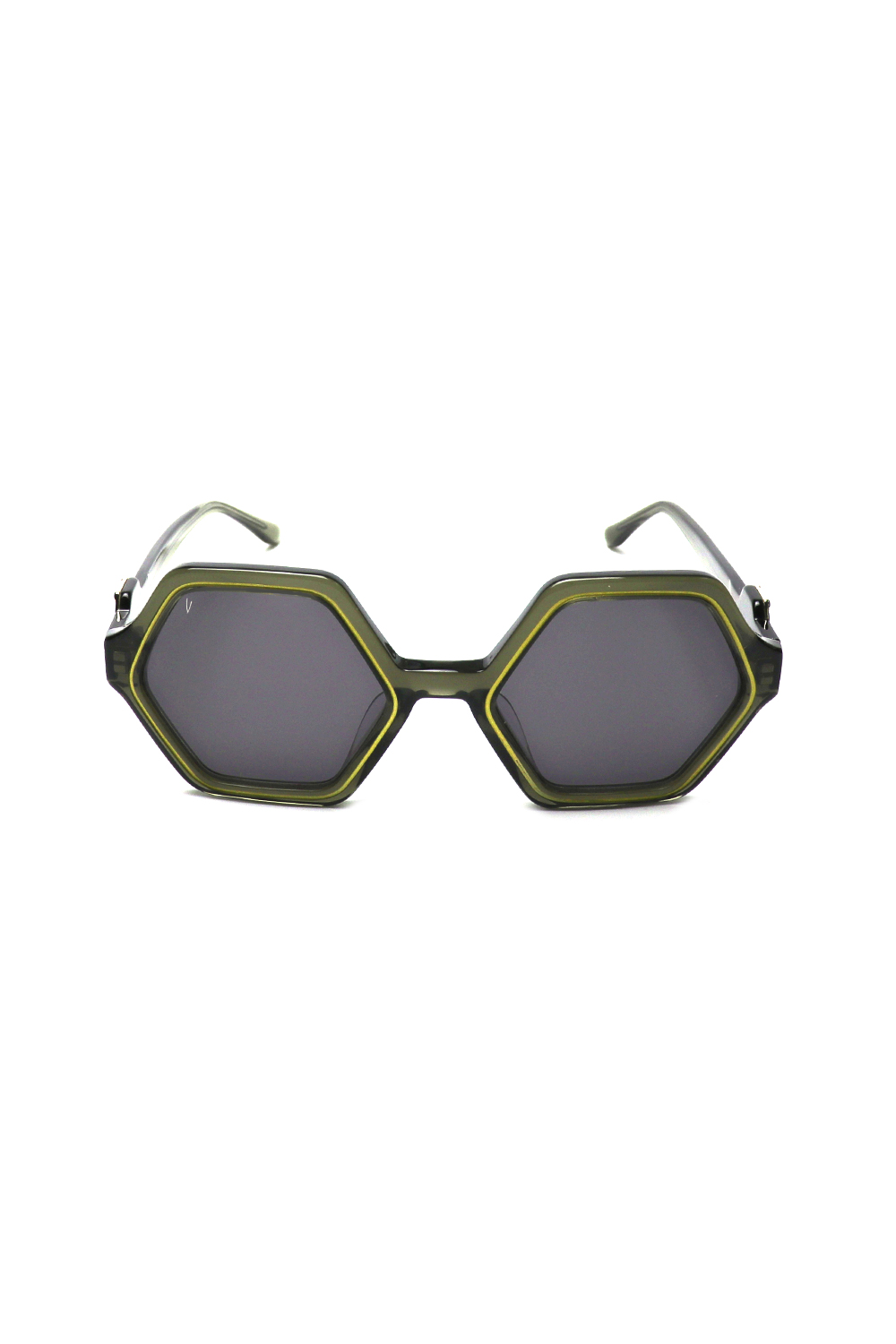 Vialli Hex Primo C4 Sunglasses: Clear Dark Grey, Stylish Eye Protection