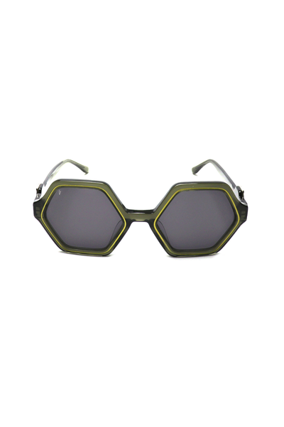 Vialli Hex Primo C4 Sunglasses: Clear Dark Grey, Stylish Eye Protection