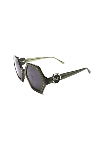 Vialli Hex Primo C4 Sunglasses: Clear Dark Grey, Stylish Eye Protection