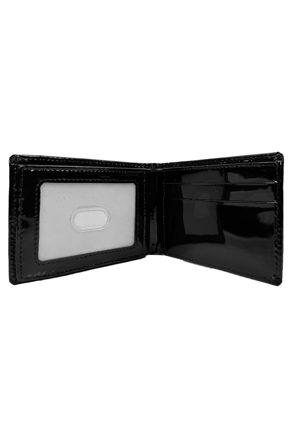 Vialli Milan Tri-Fold Patent Wallet: Sleek Black, Compact, Secure, Stylish